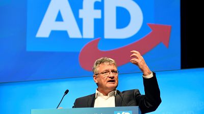 Newly-elected chairman of Germany's far-right Alternative for Germany (AfD) party Joerg Meuthen speaks during the AfD party meeting in Braunschweig, Germany, December 1, 2019.