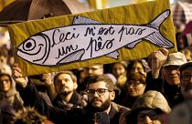 Milano'da 25 bin 'sardalya' eylemcisi Salvini ve aşıra sağa karşı yürüdü
