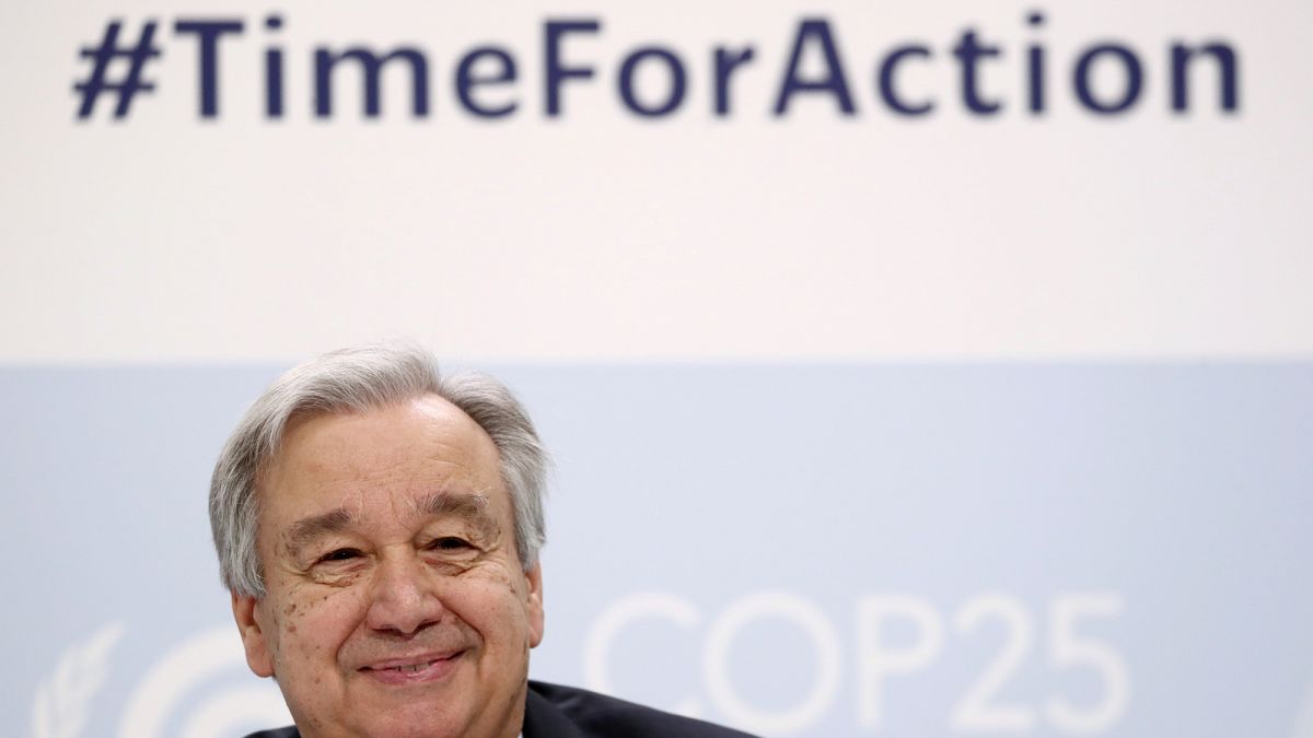 António Guterres, ENSZ-főtitkár a madridi klímacsúcson
