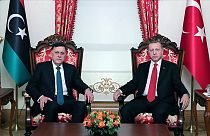Cumhurbaşkanı Recep Tayyip Erdoğan ve Libya Ulusal Mutabakat Hükümeti Başkanlık Konseyi Başkanı Al Sarraj