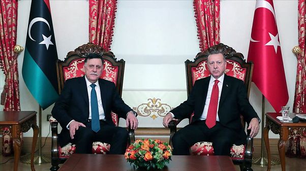 Cumhurbaşkanı Recep Tayyip Erdoğan ve Libya Ulusal Mutabakat Hükümeti Başkanlık Konseyi Başkanı Al Sarraj Cumhurbaşkanı Recep Tayyip Erdoğan ve Libya Ulusal Mutabakat Hükümeti Başkanlık Konseyi Başkanı Al Sarraj