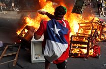 Protests in Santiago, Chile where the COP25 was supposed to have taken place
