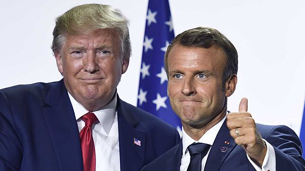 Emmanuel Macron et Donald Trump, à Biarritz en France lors du G7, le 26 août 2019. Emmanuel Macron et Donald Trump, à Biarritz en France lors du G7, le 26 août 2019.