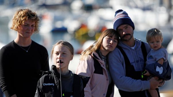 Land ahoy! Greta Thunberg arrives in Lisbon after Atlantic crossing Land ahoy! Greta Thunberg arrives in Lisbon after Atlantic crossing