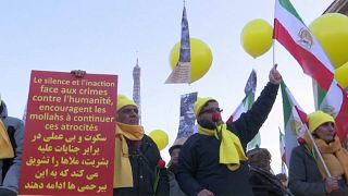 Watch: Iranians in France demonstrate against Tehran protest crackdown
