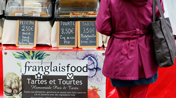 A market in Eymet, France, home to some 300 Britons among the 2,600 population, November 2017. Nearly 80% of Britons living in other EU countries are of working age. A market in Eymet, France, home to some 300 Britons among the 2,600 population, November 2017. Nearly 80% of Britons living in other EU countries are of working age.