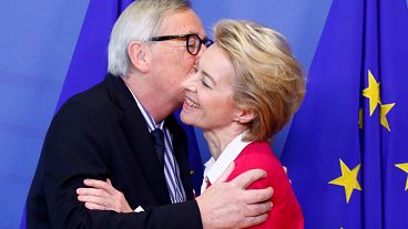 European Commission President Juncker hands over to Ursula von der Leyen