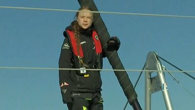 Nach 20 Tagen auf See: Greta Thunberg läuft in Lissabon ein