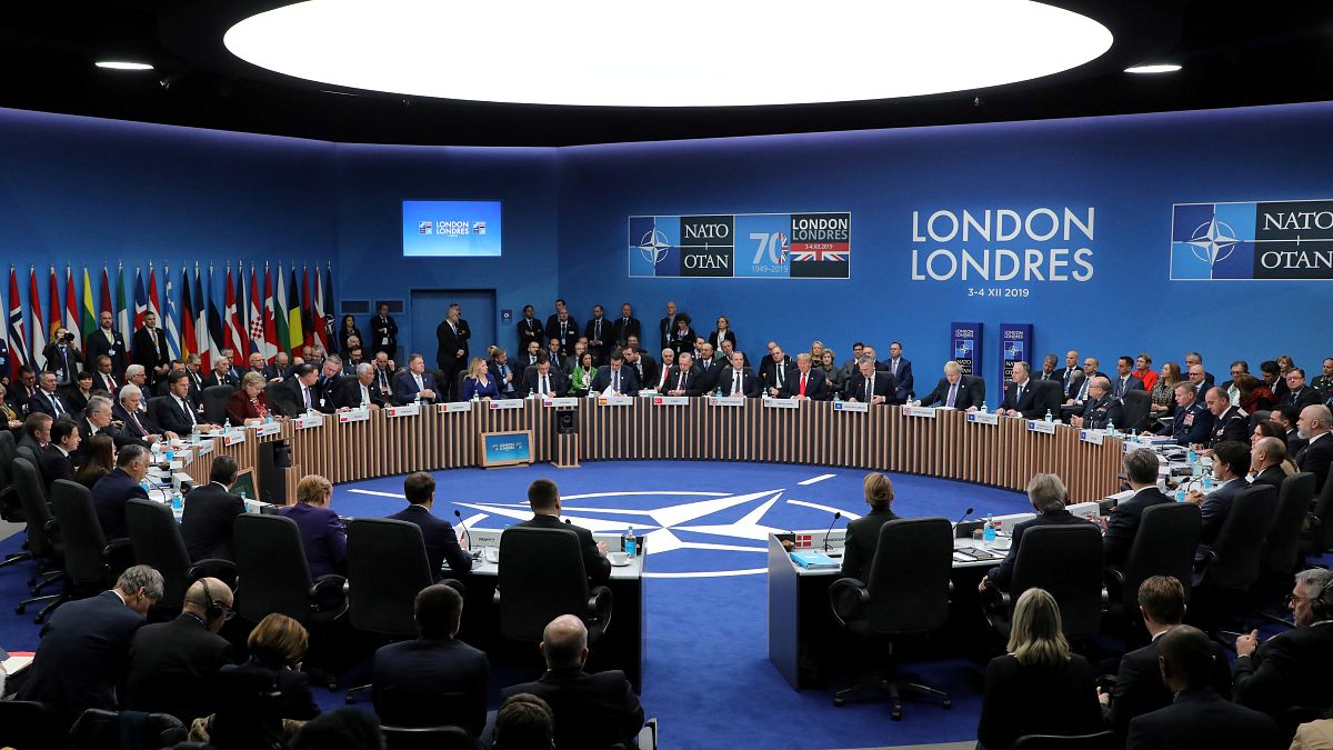 NATO heads of state attend the plenary session of the NATO summit at the Grove hotel in Watford, Britain December 4, 2019.