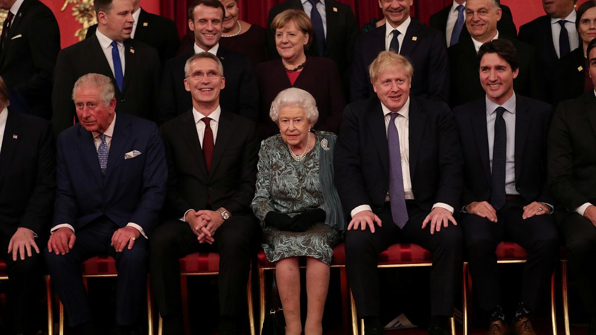 NATO leaders attend a reception at Buckingham Palace in London