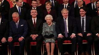 NATO leaders attend a reception at Buckingham Palace in London