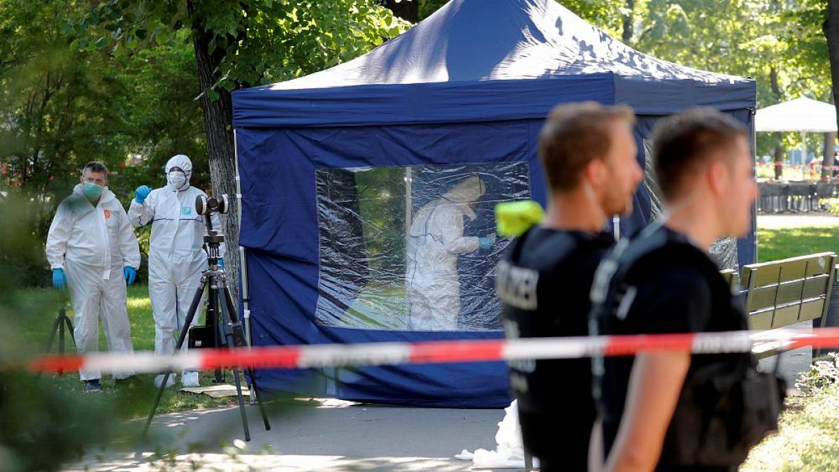 The crime scene in Berlin on August 23