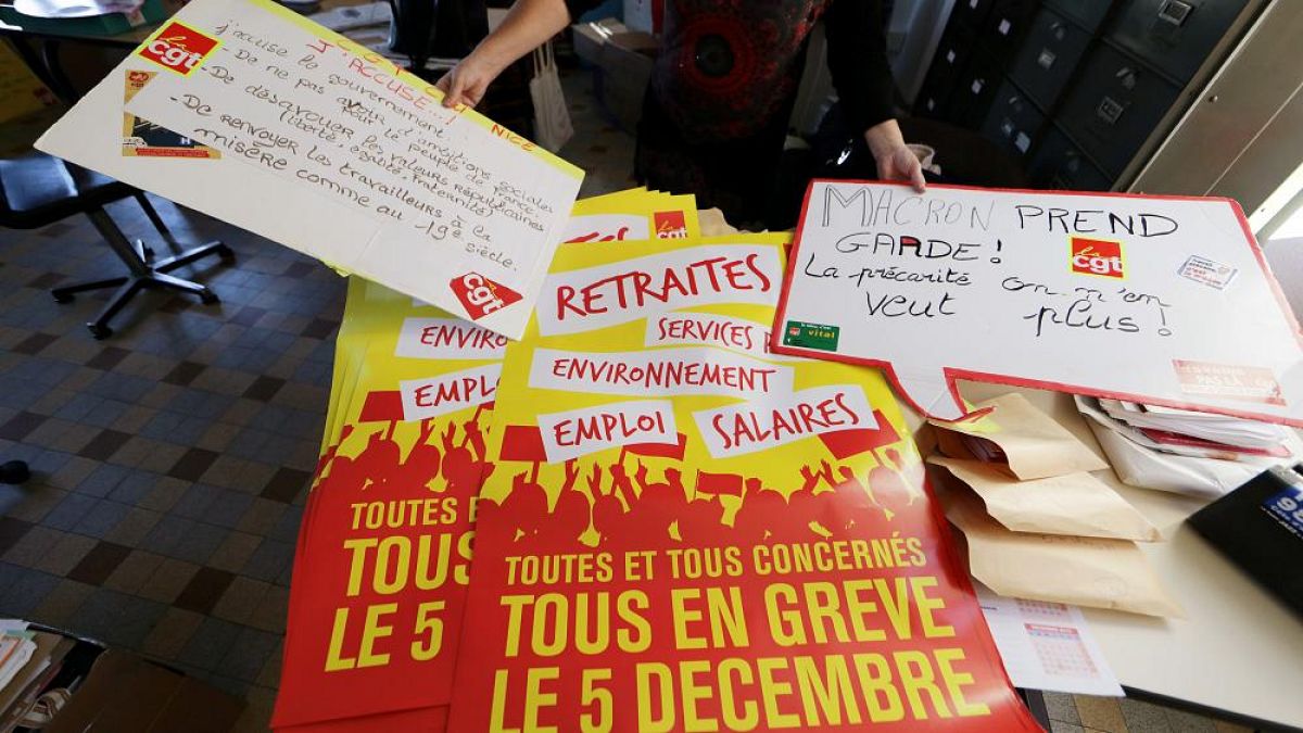 France braces for more chaos as strike over pensions reform enters day two 