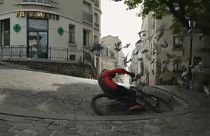 Biciklis mutatványok Lyontól Párizsig