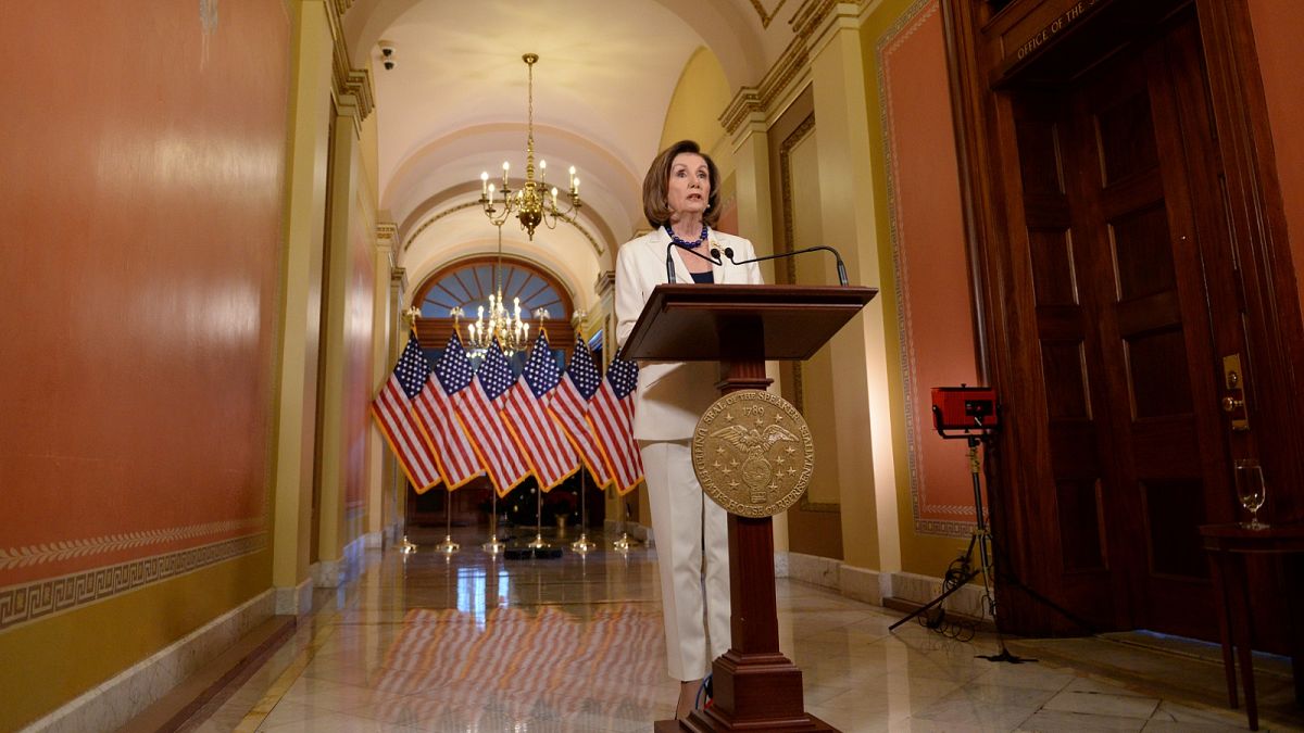 U.S. House Speaker Nancy Pelosi (D-CA) delivers remarks on the status of the impeachment inquiry on Capitol Hill in Washington, U.S., December 5, 2019