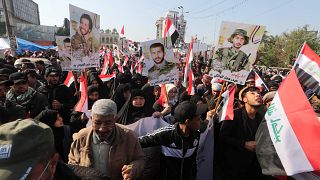 تجمع لمتظاهرين عراقيين وسط بغداد - 2019/12/05 -
