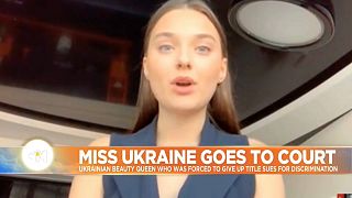Ukrainian beauty queen who was forced to give up crown sues for discrimination