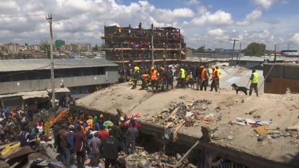 Six-story building collapses in Kenyan capital, Nairobi, people feared trapped under rubble Six-story building collapses in Kenyan capital, Nairobi, people feared trapped under rubble