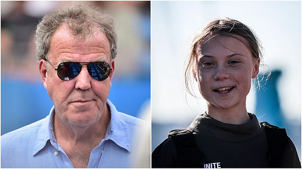 İngiliz sunucu Jeremy Clarkson ve İsveçli iklim aktivisti Greta Thunberg İngiliz sunucu Jeremy Clarkson ve İsveçli iklim aktivisti Greta Thunberg