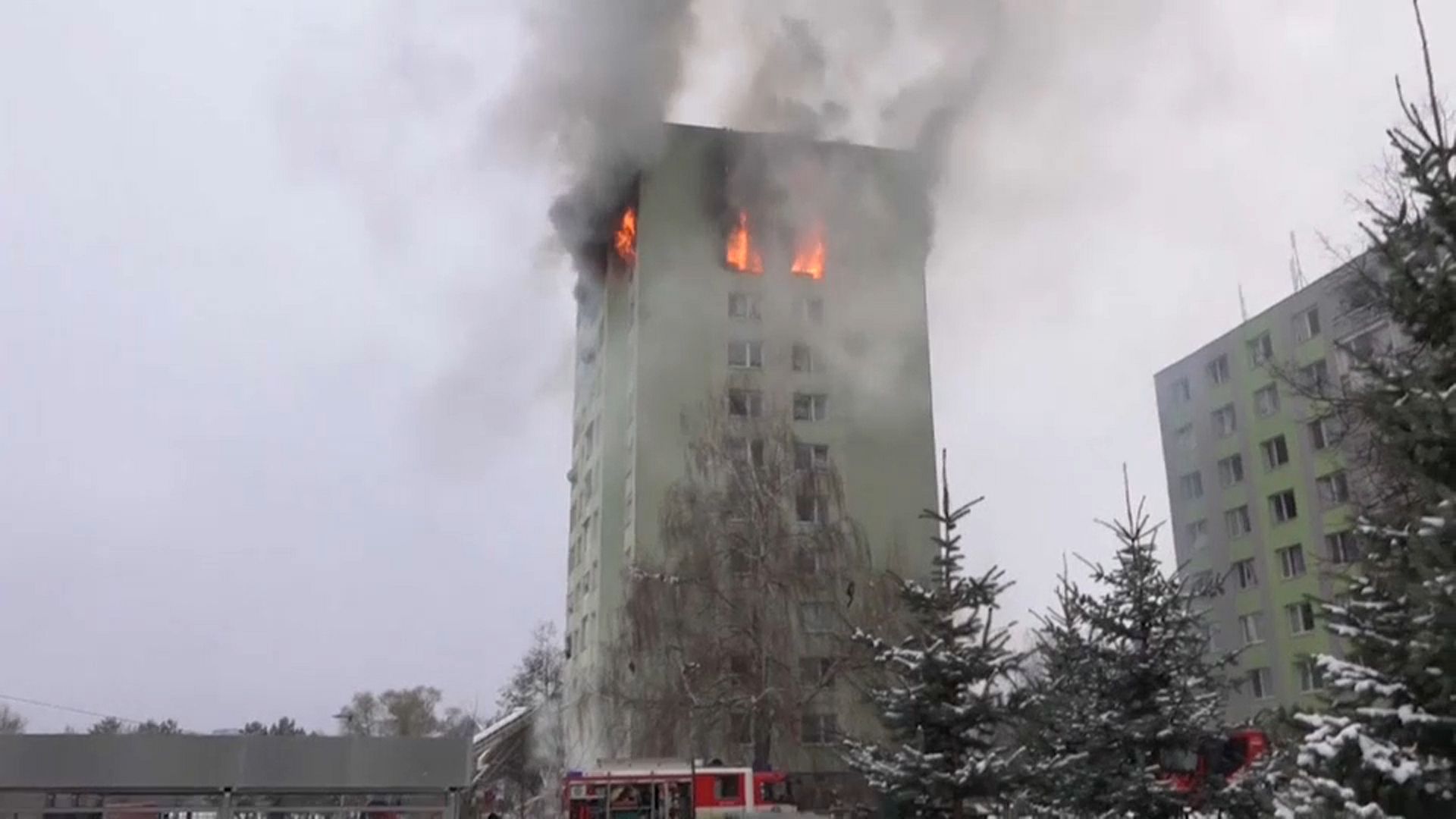 Видео. Словакия: взрыв газа в жилом доме