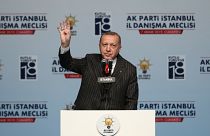 Cumhurbaşkanı Erdoğan, Haliç Kongre Merkezi’nde AK Parti İstanbul Genişletilmiş İl Danışma Meclisi Toplantısı’na katıldı. ( Arif Hüdaverdi Yaman - Anadolu Ajansı )