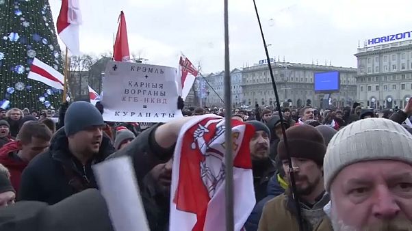 Protesta a Minsk contro la definitiva integrazione di Bielorussia e Russia Protesta a Minsk contro la definitiva integrazione di Bielorussia e Russia