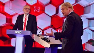 İngiltere Başbakan'ı Boris Johnson ile İşçi Partisi lideri Jeremy Corbyn'in tartışma programı