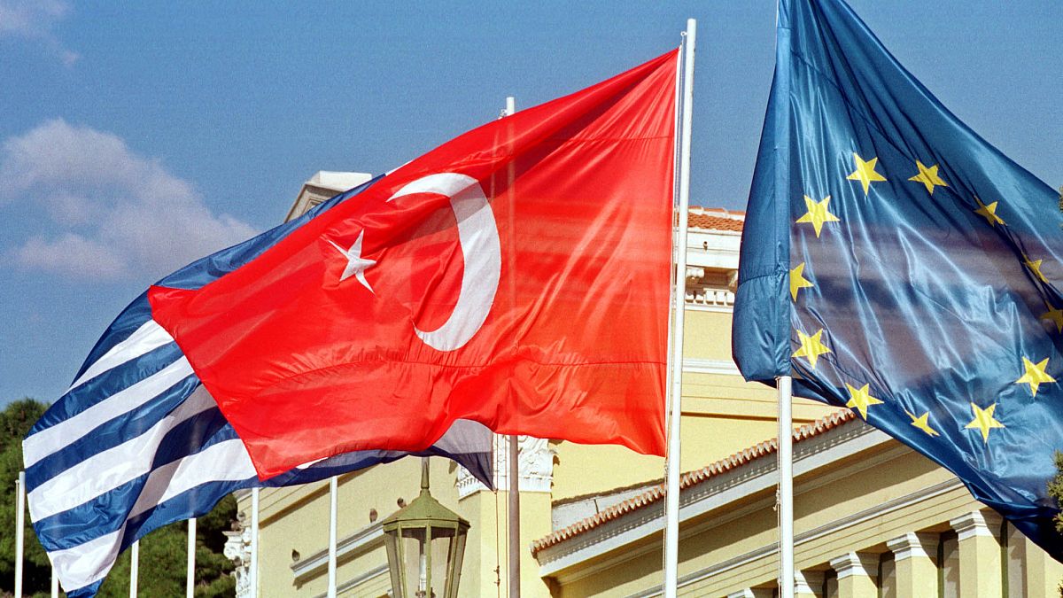 پرچم‌های اتحادیه اروپا، ترکیه و یونان