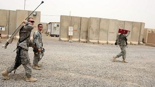 نيروهای نظامی آمریکایی در پایگاه نظامی پیروزی در نزدیکی فرودگاه بغداد