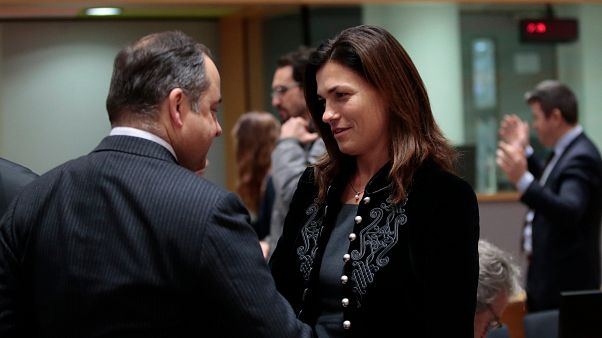 Varga Judit magyar igazságügyminiszter és Konrad Szymanski lengyel európai uniós ügyekért felelős miniszter 2019. december 10-én Brüsszelben Varga Judit magyar igazságügyminiszter és Konrad Szymanski lengyel európai uniós ügyekért felelős miniszter 2019. december 10-én Brüsszelben