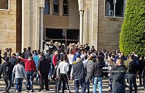 أمام بلدية المينا في طرابلس 