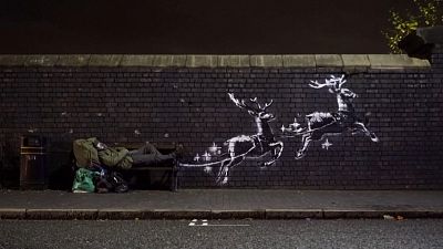 Avec sa nouvelle fresque, Banksy dénonce  les conditions de vie des sans-abri