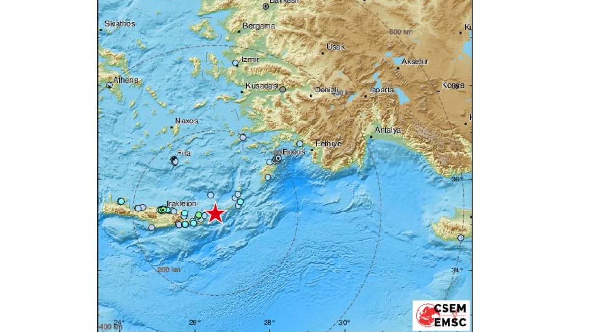 Σεισμός 5,3 Ρίχτερ στην Κρήτη και 4,1 στην Κέα
