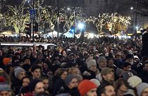 Tüntetés a kulturális törvénycsomag ellen 2019- december 9-én Budapesten