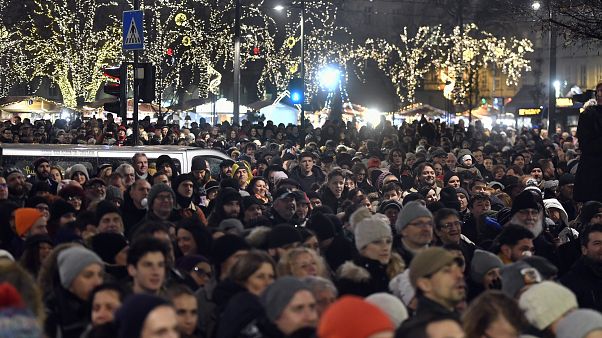 Tüntetés a kulturális törvénycsomag ellen 2019- december 9-én Budapesten Tüntetés a kulturális törvénycsomag ellen 2019- december 9-én Budapesten