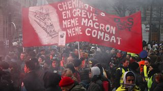 Une partie du cortège de la manifestation parisienne, le 10 décembre 2019