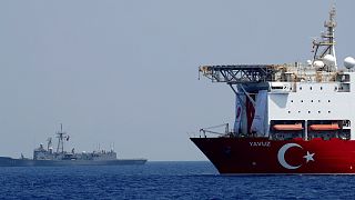 سفينة الحفر التركية "يافوز"  في شرق البحر المتوسط- أرشيف رويترز