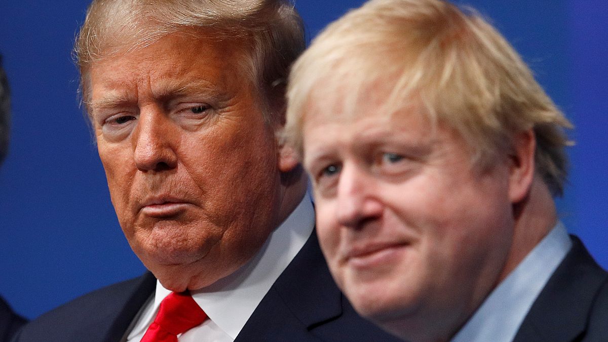 El presidente de Estados Unidos Donald Trump y el Primer Ministro británico Boris Johnson.
