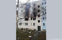 Photo du bâtiment après l'explosion 