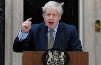 Boris Johnson devant le 10 Downing street, à Londres le 13 décembre 2019.