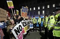 Protestos em Londres contra o resultado eleitoral