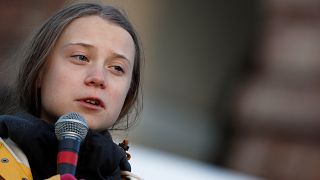 Genç iklim aktivisti Greta Thunberg İtalya'nın Torino kentinde "Gelecek için cuma günleri" eyleminde