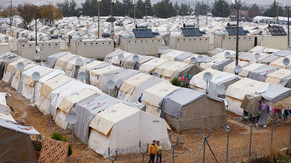 Gaziantep'in Nizip ilçesindeki mülteci kampından genel görüntü