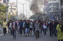 Hindistan'ın Gauhati bölgesinde düzenlenen vatandaşlık yasası karşıtı gösteriler