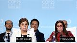 A representante da ONU Patricia Espinosa com a ministra chilena Carolina Shmidt