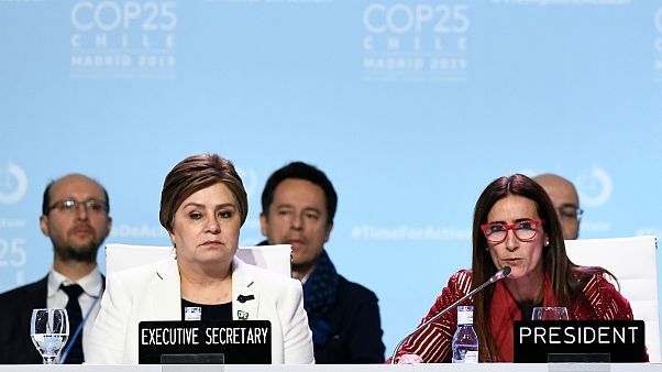 A representante da ONU Patricia Espinosa com a ministra chilena Carolina Shmidt A representante da ONU Patricia Espinosa com a ministra chilena Carolina Shmidt