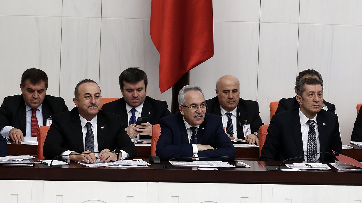 Dışişleri Bakanı Mevlüt Çavuşoğlu ve Milli Eğitim Bakanı Ziya Selçuk