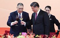 O presidente chinês brinda ao "regresso" de Macau