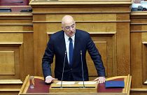 Ο υπουργός Εξωτερικών Νίκος Δένδιας μιλά στη δεύτερη μέρα της συζήτησης για τον Προϋπολογισμό του 2020, ΑΠΕ-ΜΠΕ/ΑΠΕ-ΜΠΕ/Αλέξανδρος Μπελτές