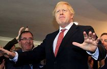 Boris Johnson photographié dans le nord-est de l'Angleterre le 14 décembre 2019